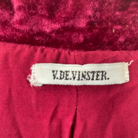 V. de. Vinster. Velvet Silk Cardigan Jacket - Picture 3 of 6